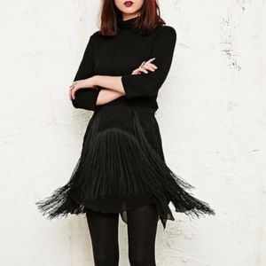 Free People Foam Of Daze Fringe Mini Skirt - Size 4